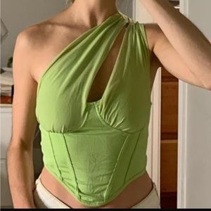 Green shirt corset size S